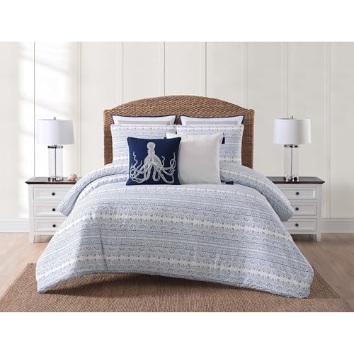 Oceanfront Resort Reef White and Blue Cotton 3-Piece King Quilt Set, coastal Themed, for Men and Women, OEKO-TEX Certified Confidence - Image 4