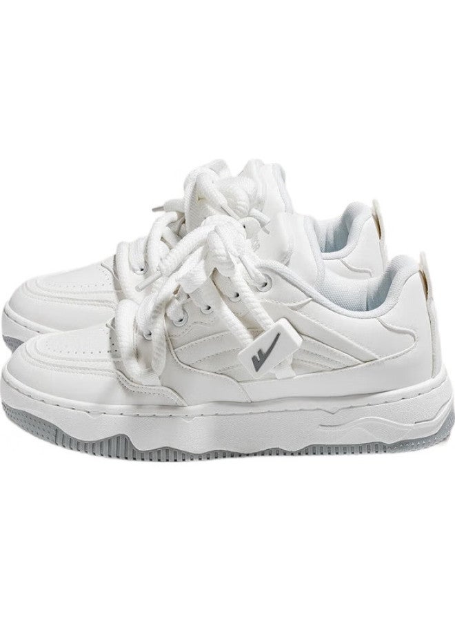 Warrior Official Men'S Shoes Autumn And Winter Sports Shoes Men And Women Thick-Soled Couple Casual Shoes White Size 38 - Image 1