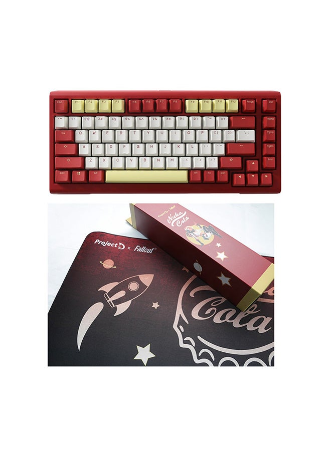 DUCKY ProjectD  Fallout Tinker 75% & Mousepad Bundle, RGB, Cherry MX2A Red, US Gaming Keyboard - Image 1