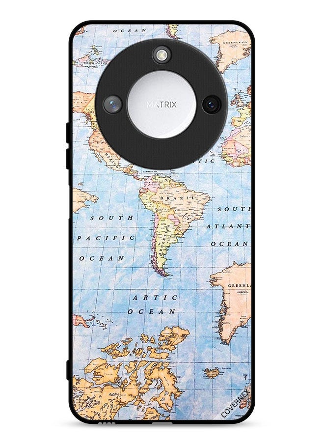 Covernex Honor X9c Smart 5G Protective Case Cover World Map  - Image 1