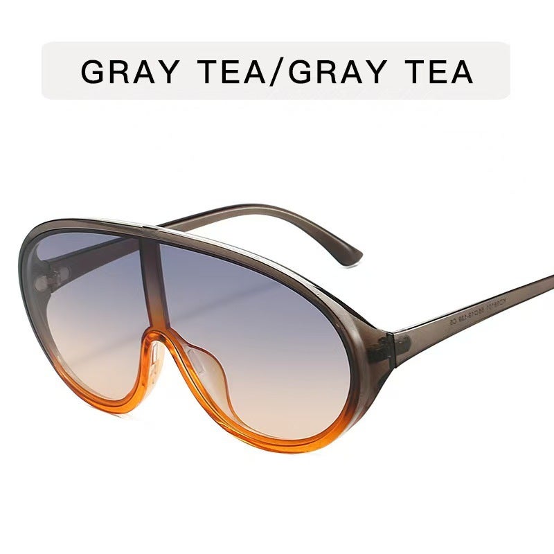 New big frame toad one-type sunglasses men and women online popular fashion exaggerated glasses cross-border personality aviator sunglasses - Image 4