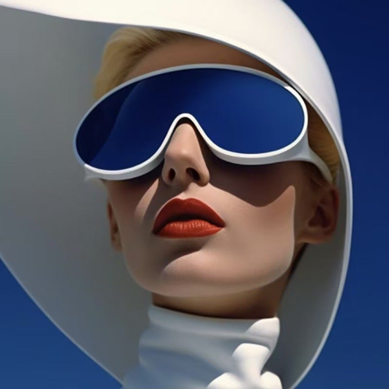 New big frame toad one-type sunglasses men and women online popular fashion exaggerated glasses cross-border personality aviator sunglasses - Image 2