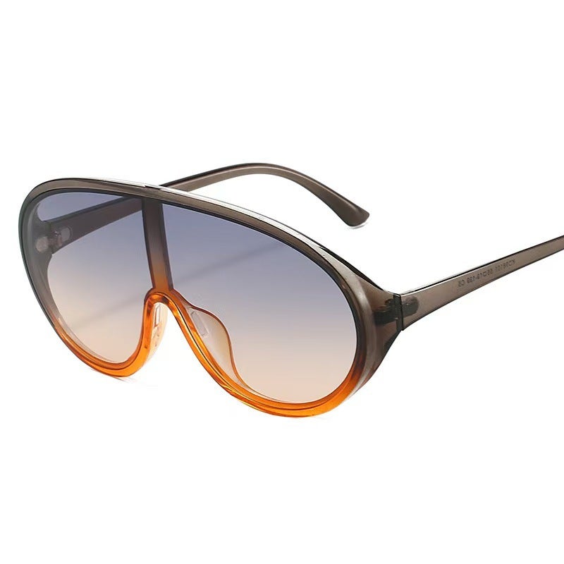 New big frame toad one-type sunglasses men and women online popular fashion exaggerated glasses cross-border personality aviator sunglasses - Image 1