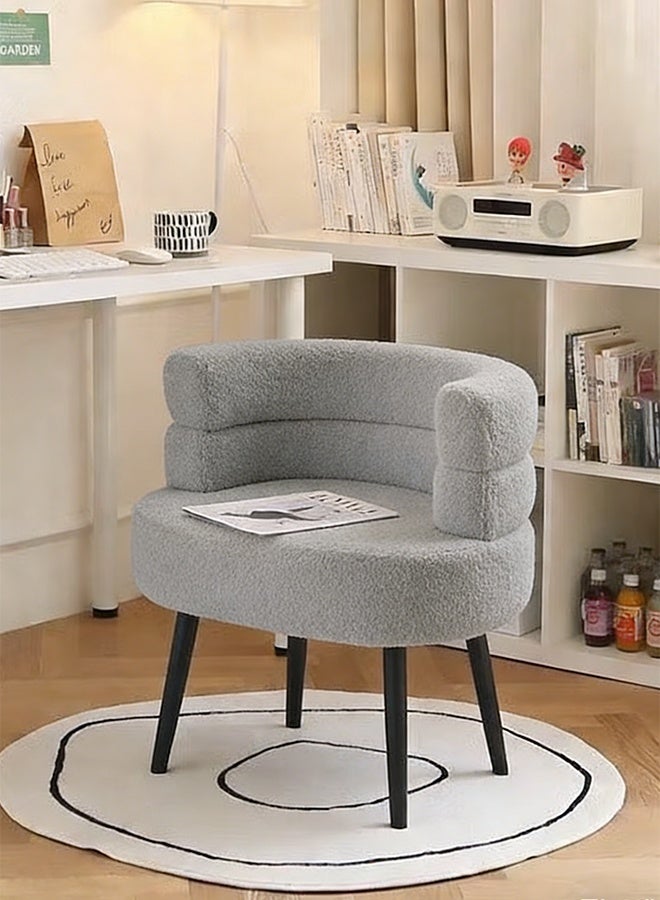 MHONGWEI Elegantly designed bouclé fabric chair Fabric Dressing Chair – Stylish Vanity Seat for Bedroom & Boudoir - Image 1