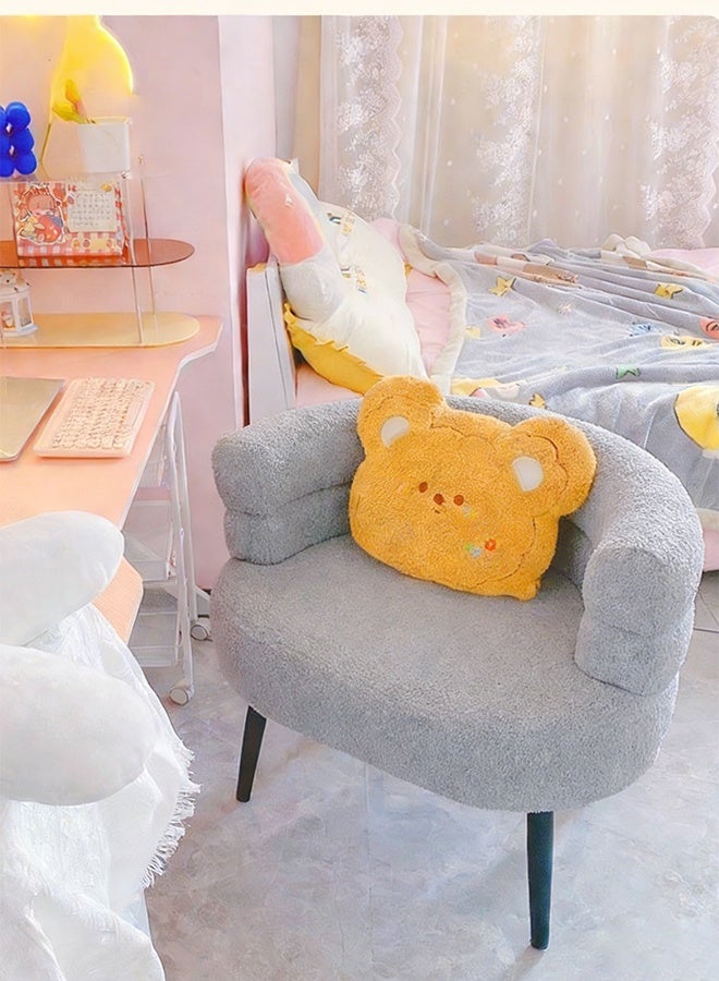 MHONGWEI Elegantly designed bouclé fabric chair Fabric Dressing Chair – Stylish Vanity Seat for Bedroom & Boudoir - Image 3