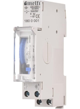 Melfi 24 Hour Daily Timer Switch With Charge Reserve Din Rail Mount Box 16A Relay 220-240Vac, 72H Backup, 15Min Set Time Teeth With Auto/On/Off Switch For Lighting Appliances Etc - pzsku/Z249C0ED0040D658E50D6Z/45/1746233775/b10fce1c-490e-4950-a8ad-53c18a3ea5d5