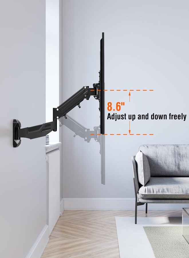 ELIVED Height Adjustable TV Mount for Most 26-55 Inch tvs, Holds 11-66 lbs, Spring Arm Full Motion Swivel Tilt Articulating TV Wall Mount Bracket, Max VESA 400x400mm, YD1010 - Image 4