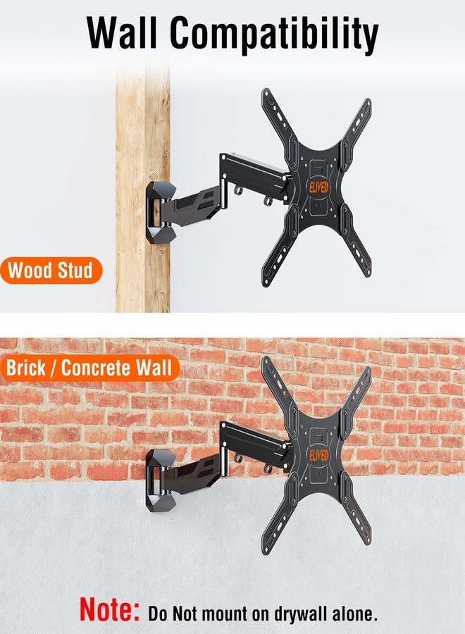 ELIVED Height Adjustable TV Mount for Most 26-55 Inch tvs, Holds 11-66 lbs, Spring Arm Full Motion Swivel Tilt Articulating TV Wall Mount Bracket, Max VESA 400x400mm, YD1010 - Image 2