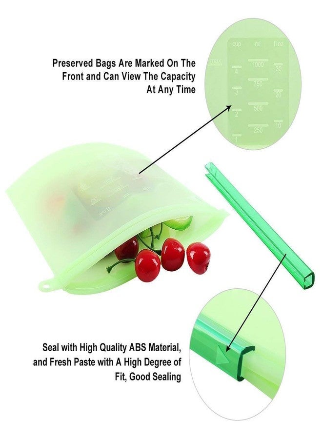 JAGDIV Reusable Silicone Vegetable Food Storage Bag Refrigerator Bags (2pcs - capacity-1000 ML)(Multicolor) - Image 5