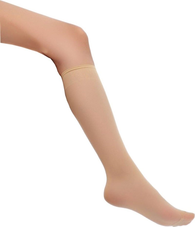 SAKS 12 Pieces Sahara Color Shiny Knee High Socks 