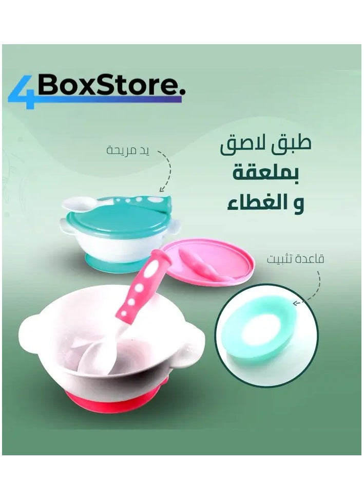 Baby - Baby Feeding Bowl Set with Suction & Training Spoon – Spill-Proof, BPA-Free Silicone Bowl for Toddlers – Non-Slip, Easy to Clean, Perfect for Self-Feeding & Weaning - Image 1