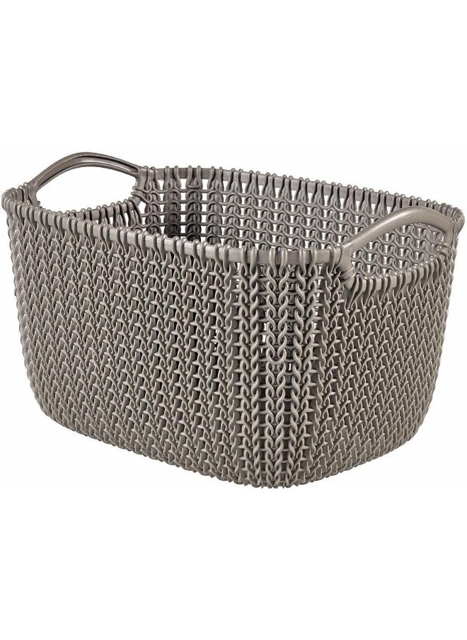 Curver Knit Small Basket With 2 Hand 8L Brown Color  - Image 1
