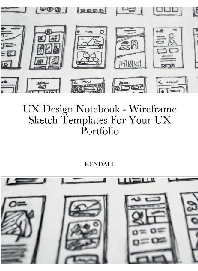 UX Design Notebook - Wireframe Sketch Templates For Your UX Portfolio  - Image 1
