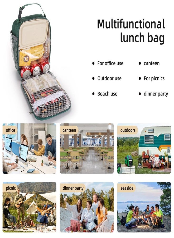 Lovoeo Lunch box Lunch bag for men women Insulated Lunchbox Lunch bags for Work Picnic Travel(Deep green) - Image 5