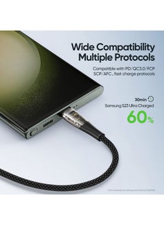 DUZZONA DUZZONA  A6 65W USB-C/Type-C to USB-C/Type-C Transparent Fast Charging Data Cable, Length: 1m(Black)  - Image 5