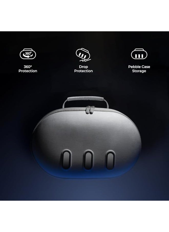 blupebble All-in-One Hard Carrying Case for Meta Quest 3\3s VR Headset | Travel Storage Bag for Controllers & Accessories | Shockproof, Lightweight & Portable  - Image 3