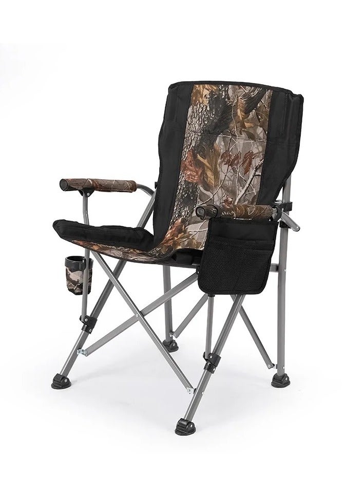 VIO Large Outdoor Chair Padded High Back Durable Foldable Beach Chair with Bag Cup Holder for Outdoor Pool Picnic Camping Travel Fishing Lawn Supports Up to 140 KG 300 LBS - Image 1