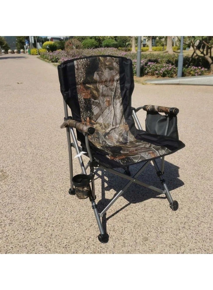VIO Large Outdoor Chair Padded High Back Durable Foldable Beach Chair with Bag Cup Holder for Outdoor Pool Picnic Camping Travel Fishing Lawn Supports Up to 140 KG 300 LBS - Image 3
