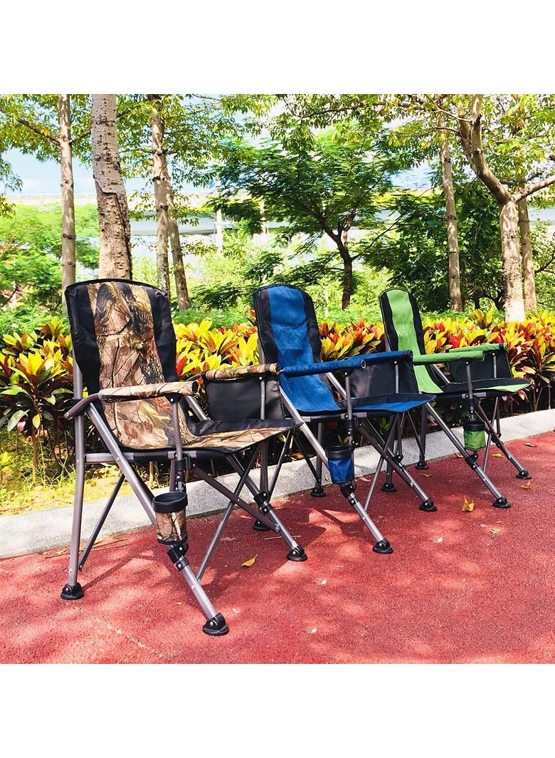 VIO Large Outdoor Chair Padded High Back Durable Foldable Beach Chair with Bag Cup Holder for Outdoor Pool Picnic Camping Travel Fishing Lawn Supports Up to 140 KG 300 LBS - Image 4