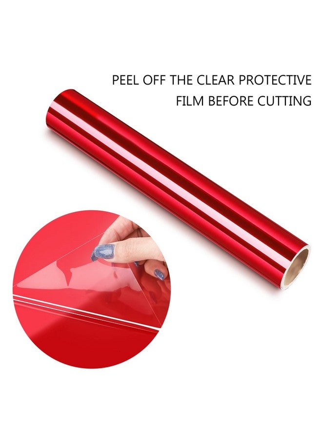 TECKWRAP Chrome Red Adhesive Craft Vinyl Roll 1ftx5ft - Image 2