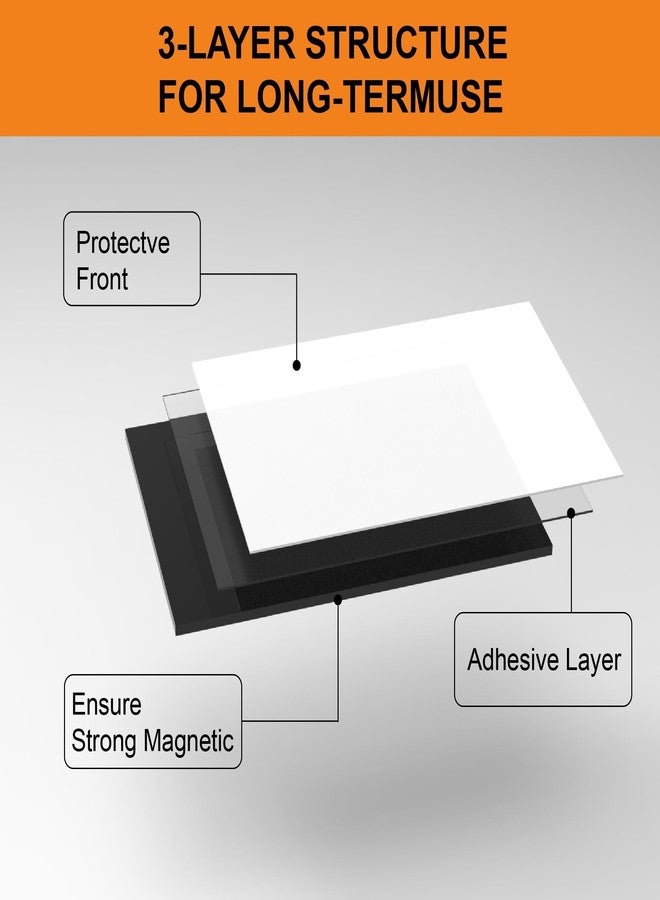 SAICOOS Magnetic Sheets with Adhesive Backing - Easy to Cut Magnet Sheet for Photos, Stickers, Die Storage - A4 Large Size (12" x 8.5") - Extra Strong and Durable Displate Magnets for Fridge, Cabinets (4Pcs) - Image 4