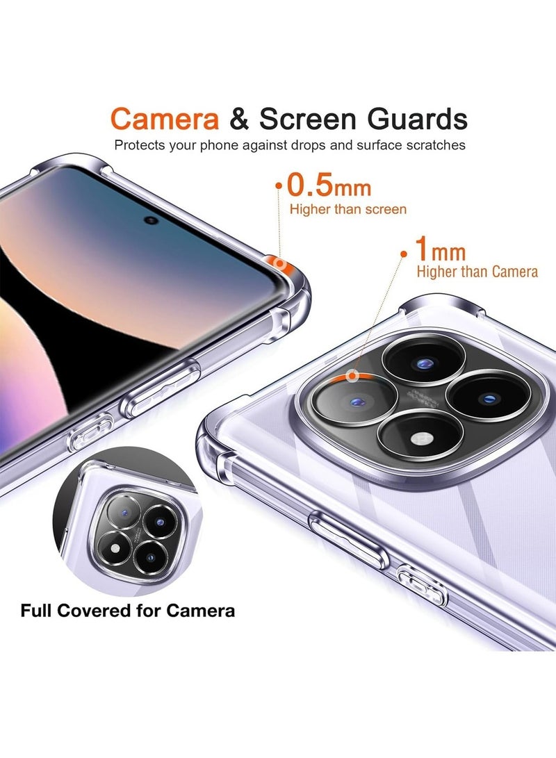 Techie حافظة زاوية TPU لهاتف Xiaomi Redmi Note 14 Pro / Pro+ مع حماية عدسة الكاميرا غلاف خلفي شفاف واقي - Image 3