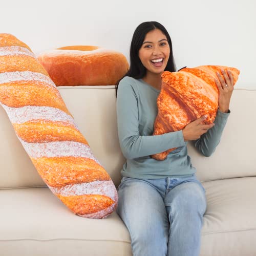 Much Comfort 23" 3D Flaky Croissant Throw Pillow - Made with Super Soft & Ultra Premium Fabric - Cute, Comfortable, Plush, Stuffed French Loaf Bread Toast Cushion for Home Decor - Funny Gift - Medium - Image 5