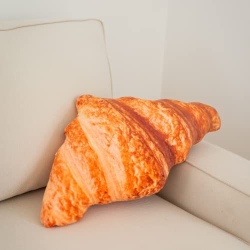 Much Comfort 23" 3D Flaky Croissant Throw Pillow - Made with Super Soft & Ultra Premium Fabric - Cute, Comfortable, Plush, Stuffed French Loaf Bread Toast Cushion for Home Decor - Funny Gift - Medium - Image 3