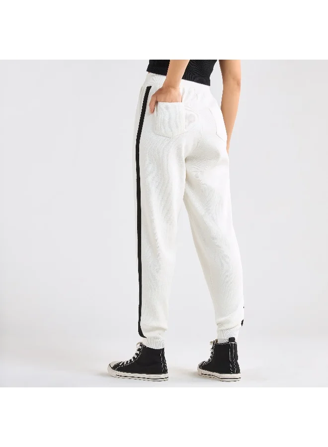 Splash FAV Panelled Joggers with Ribbed Waistband and Pockets