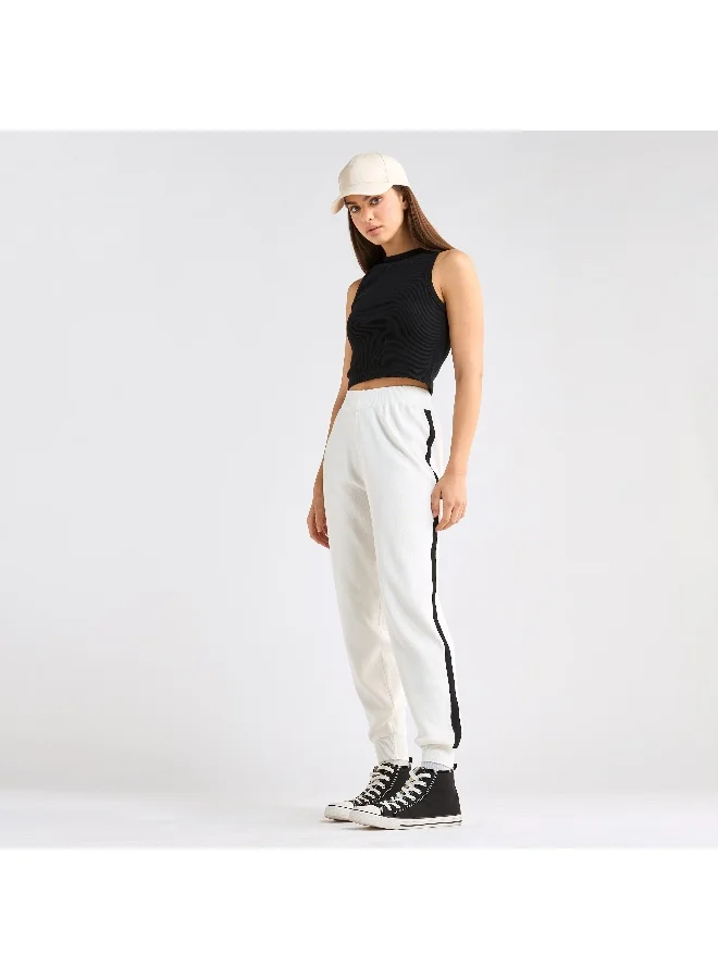 Splash FAV Panelled Joggers with Ribbed Waistband and Pockets