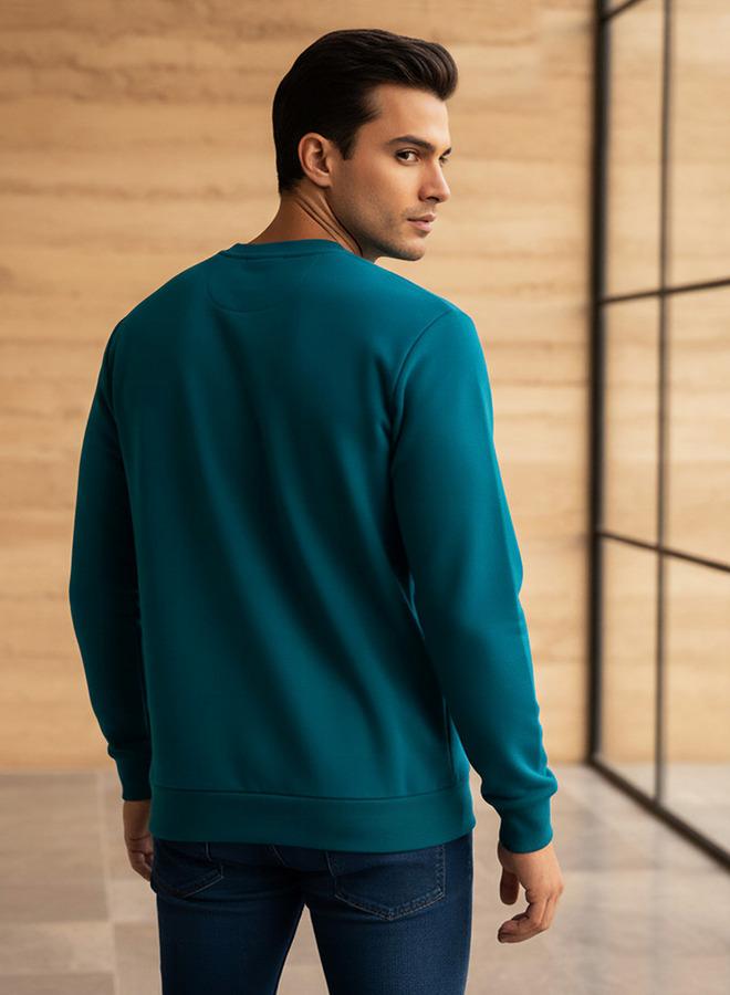 Emperor Men Relaxed Fit Cotton Blend Sweatshirt - Image 3