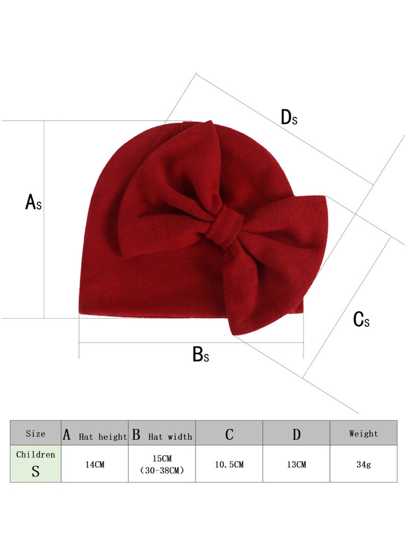 Newborn Bowtie Pullover Hat White  - Image 3