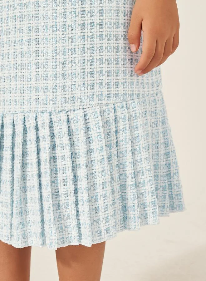 Styli Textured Tweed Midi Dress