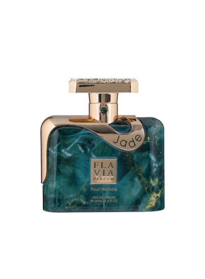 FLAVIA عطر فلافيا جاد بريميوم للرجال 100 مل | عطر للرجال | عطور فاخرة تدوم طويلاً له | رائحة زهرية فاكهية منعشة مع ليتشي عصير، وزهرة الماء، وطحلب البلوط الأرضي - Image 1