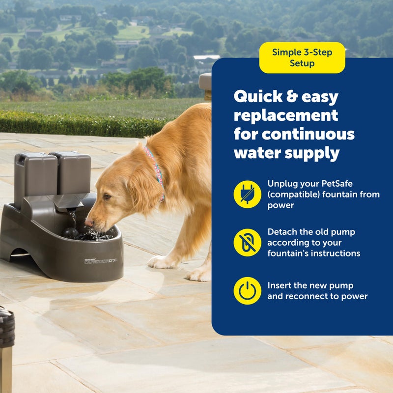 PetSafe Drinkwell Outdoor/Everflow Fountain Pump & Adaptor - Replacement Pump for Pet Fountain - Low-Voltage Durable Pump - Waterproof Adaptor with Anti-Bite Cord - Image 5