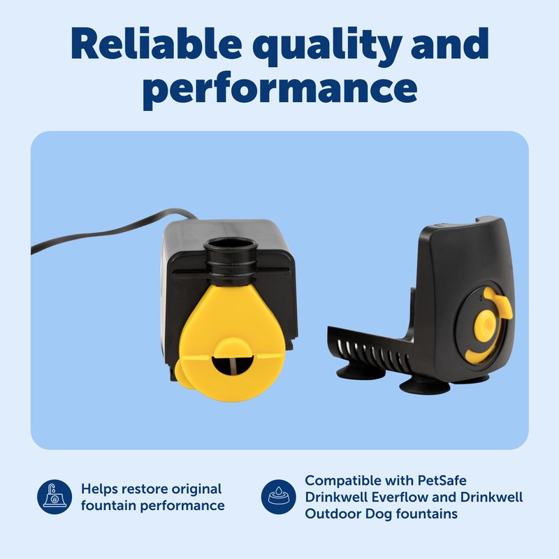 PetSafe Drinkwell Outdoor/Everflow Fountain Pump & Adaptor - Replacement Pump for Pet Fountain - Low-Voltage Durable Pump - Waterproof Adaptor with Anti-Bite Cord - Image 4