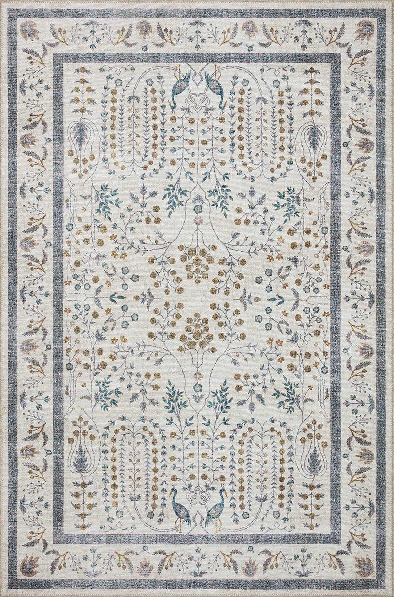 Loloi Rifle Paper Co. Maison Collection MAO-05 Wisteria Cream 5'-0" x 7'-6", .19" Pile Height, Area Rug - Image 2