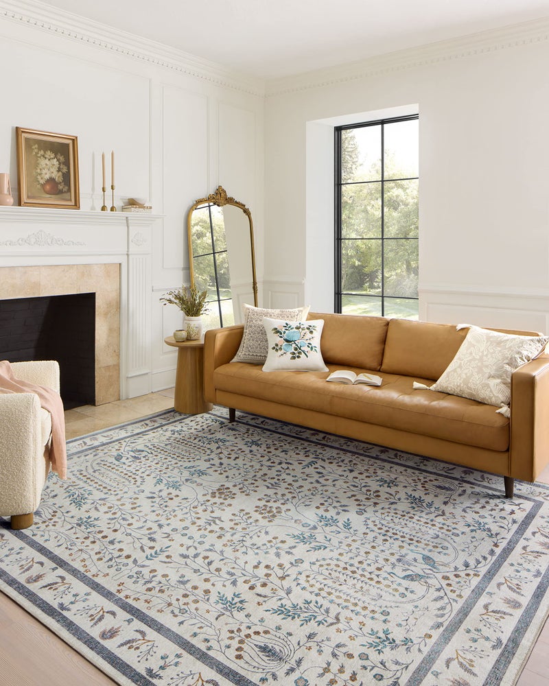Loloi Rifle Paper Co. Maison Collection MAO-05 Wisteria Cream 5'-0" x 7'-6", .19" Pile Height, Area Rug - Image 1