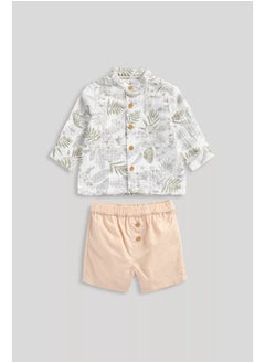 mothercare Grandad Shirt and Shorts Set  - Image 1