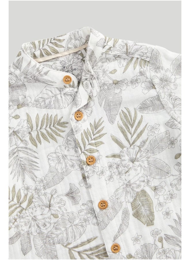 mothercare Grandad Shirt and Shorts Set  - Image 4