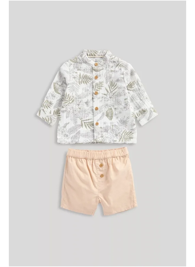 مذركير Grandad Shirt and Shorts Set