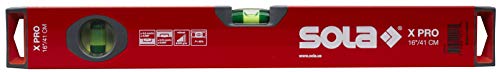 SOLA LSX16 X PRO Aluminum Box Profile Spirit Level with 2 60 Magnified Vials 16Inch Red - Image 3