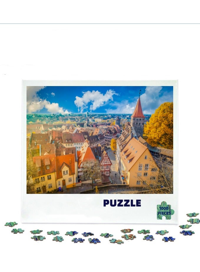 Anna 1000-Piece Colorful European Cityscape Puzzle - Image 2