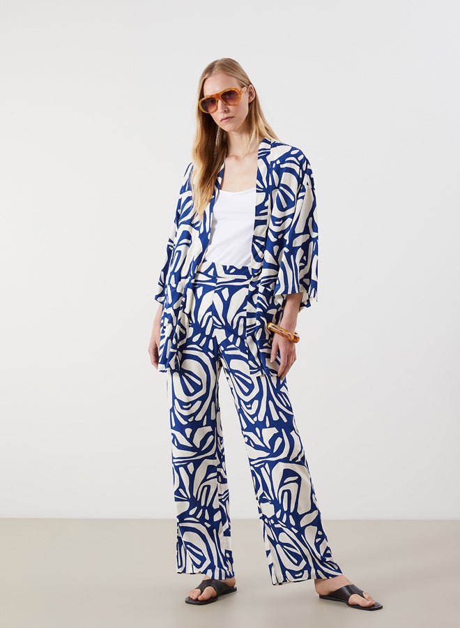 LC WAIKIKI Shawl Collar Patterned Oversize Women's Kimono - Image 2