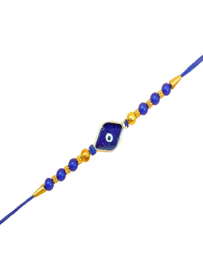 PIEPOT Pie Pot Evil Eye Rakhi for Brother | Rakhi for Blessing and Protect from Negative Energy, Rolli Kumkum, Best Wishes Card from Sister Gift (Pack of 1) - Image 1