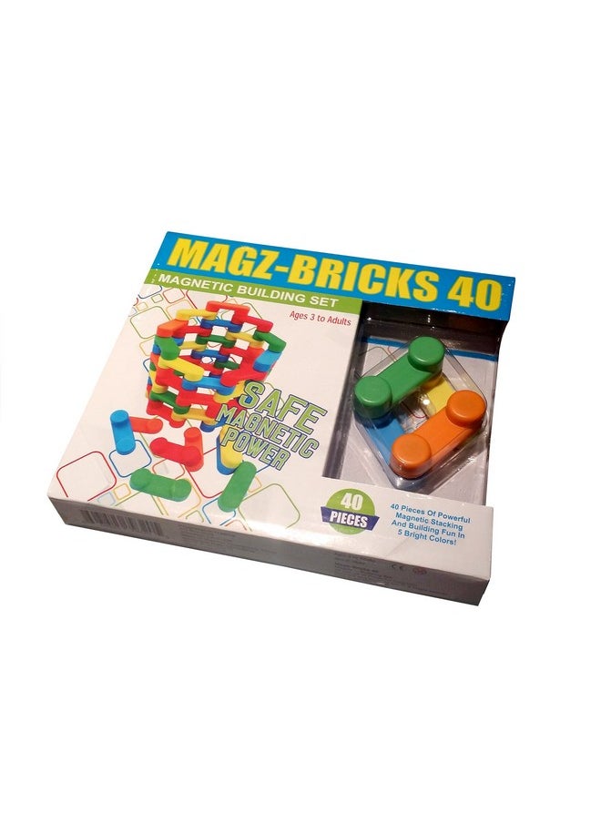 Magz - Magzbricks 40 Piece Magnetic Building Set Magnetic Building Blocks By Magz - Image 1