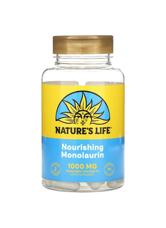 Nature's Life Nature's Life, Nourishing Monolaurin, 1,000 mg, 90 Capsules (500 mg per Capsule)  - Image 1