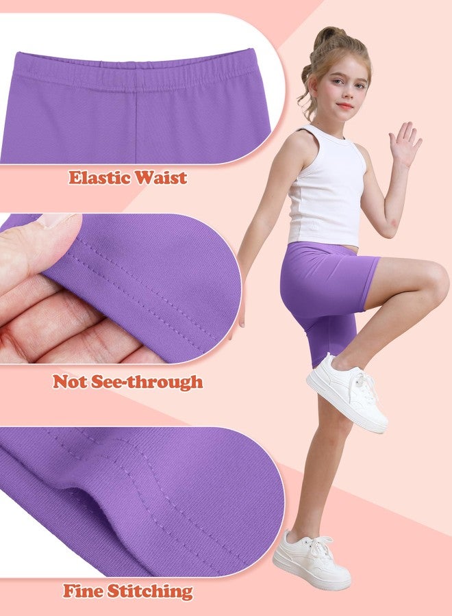 Resinta 6 Pack Girls Bike Shorts Under Dress Dance Cartwheel Shorts for Toddler Kids Summer Clothes Multicolor - Image 3