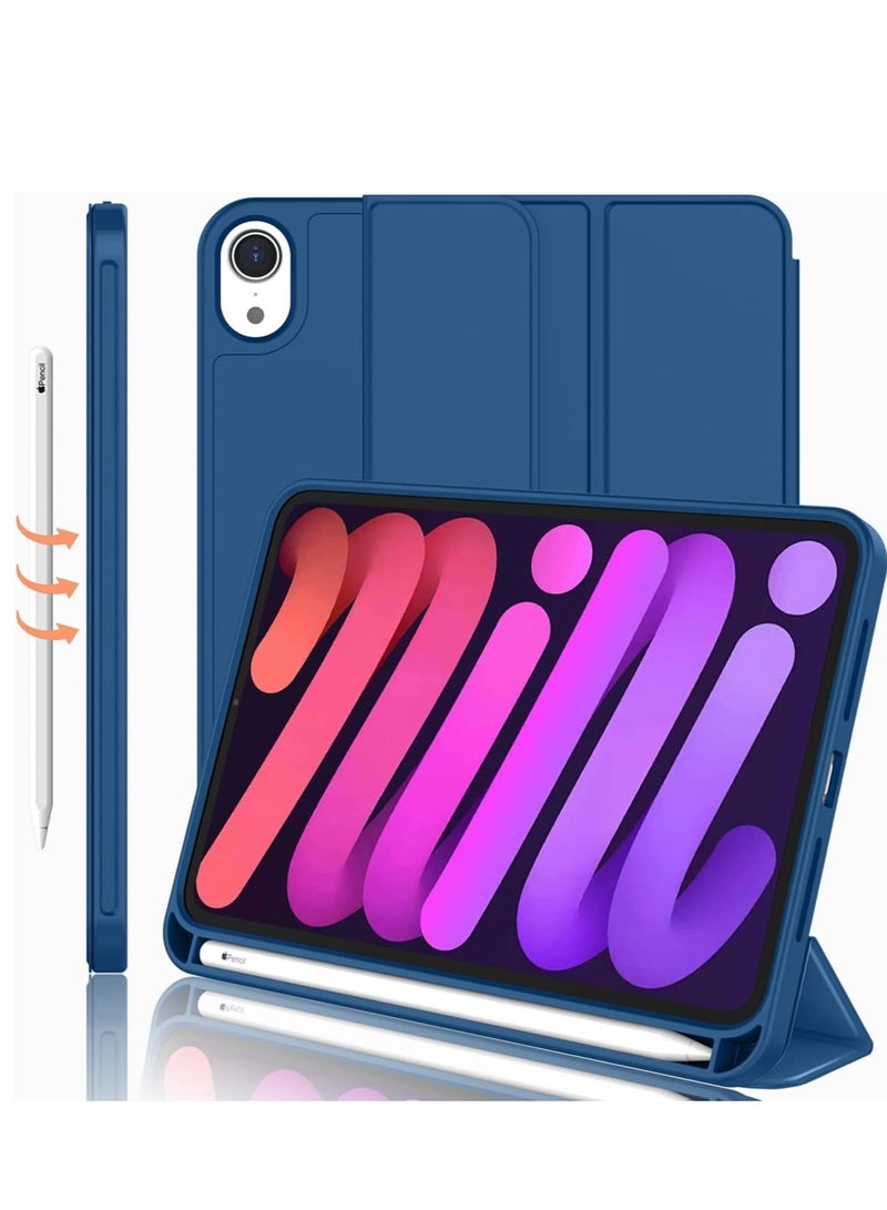 JAJEEK NEW Smart Case with Pencil Holder for iPad Mini 6 – Trifold Stand Smart Case with Soft TPU Back, Auto Wake/Sleep, Dust Proof & Anti-Fingerprint, Heavy Duty Protection - Image 1