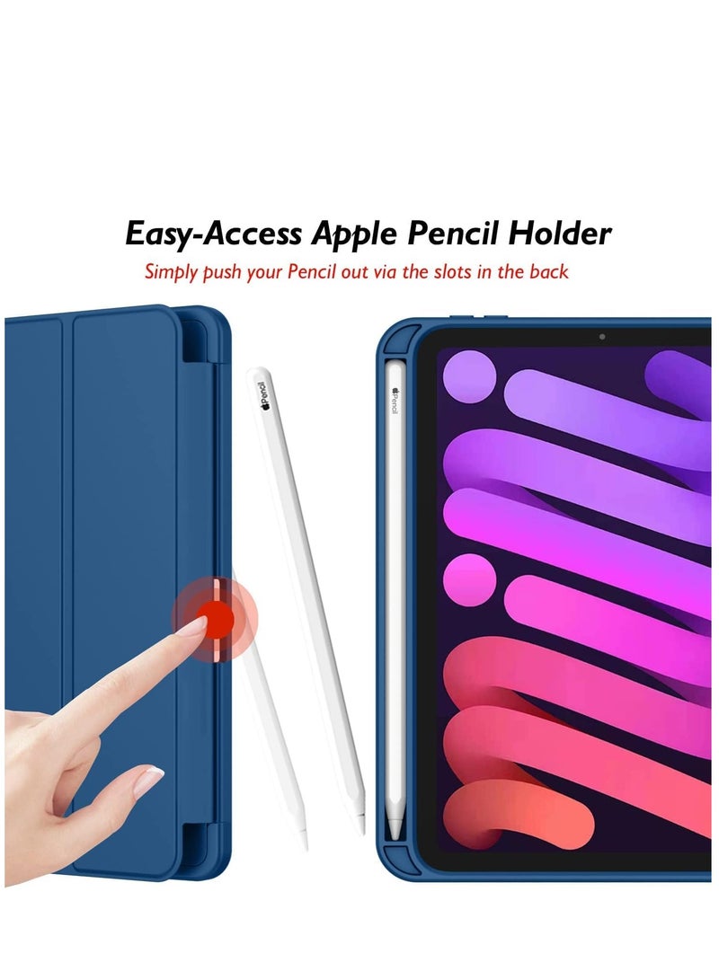 JAJEEK NEW Smart Case with Pencil Holder for iPad Mini 6 – Trifold Stand Smart Case with Soft TPU Back, Auto Wake/Sleep, Dust Proof & Anti-Fingerprint, Heavy Duty Protection - Image 2